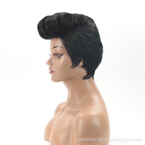 aishili wholesale short pixie cut wigs synthetic hair wig for black women
